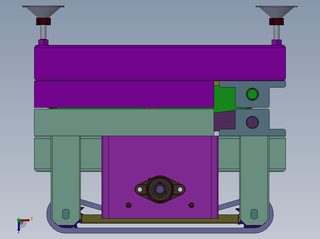顶升平移机sw18可编辑俯视图