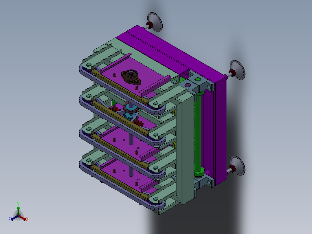 顶升平移机sw18可编辑正等轴测图