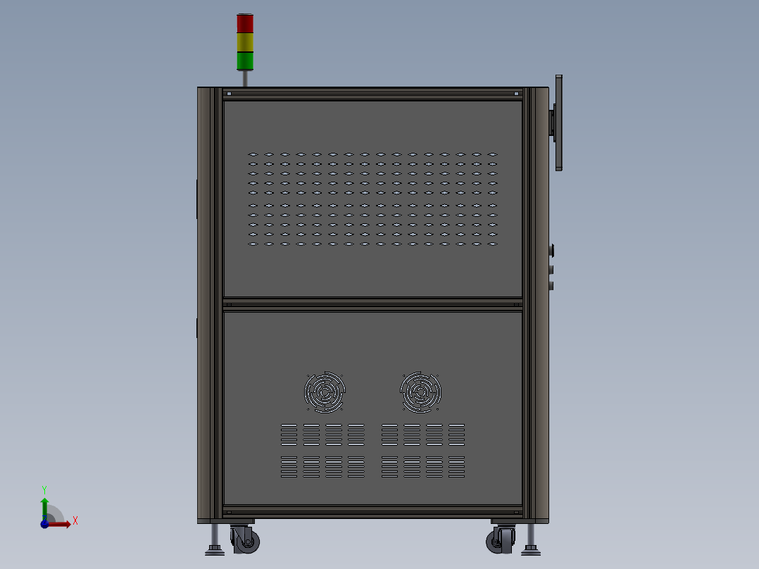 铝型材设备外罩前视图