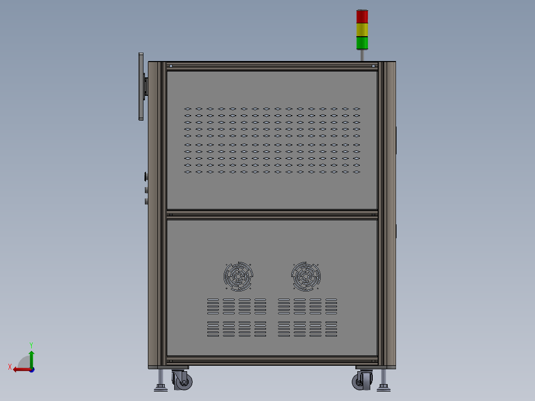 铝型材设备外罩后视图
