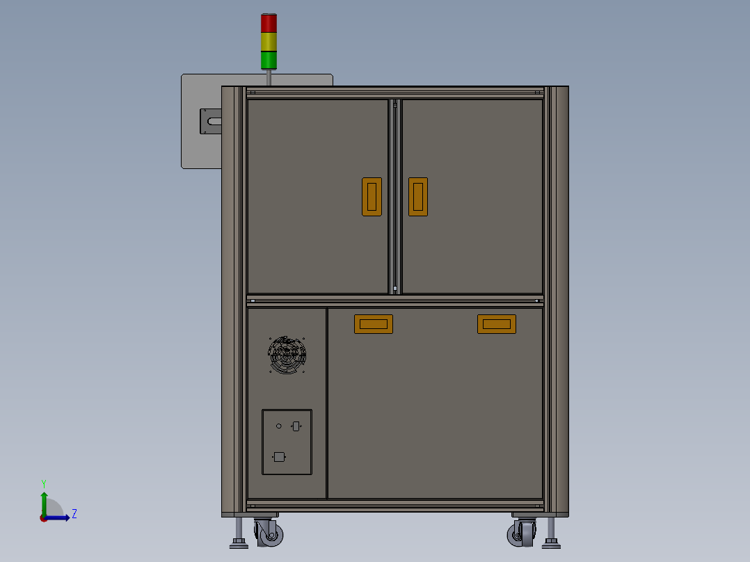 铝型材设备外罩左视图