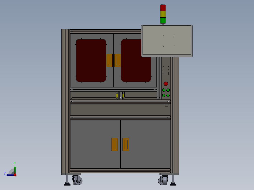 铝型材设备外罩右视图