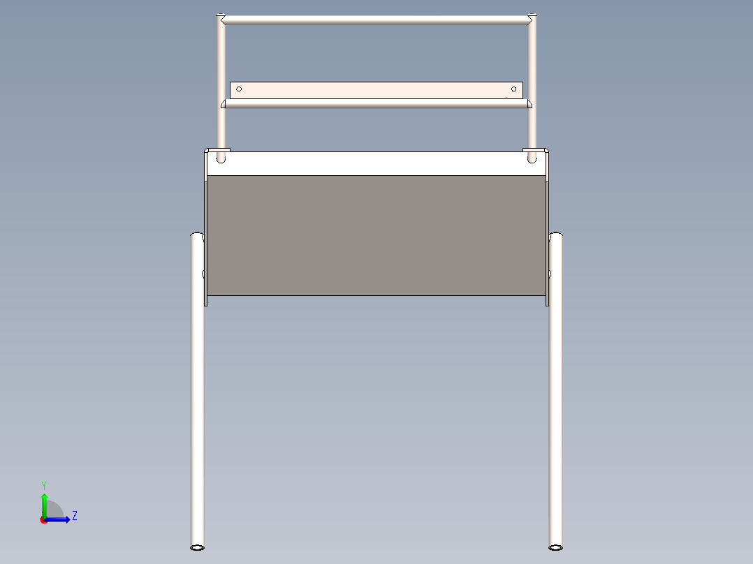 手提式简易烧烤架3D数模图纸 Solidworks设计左视图