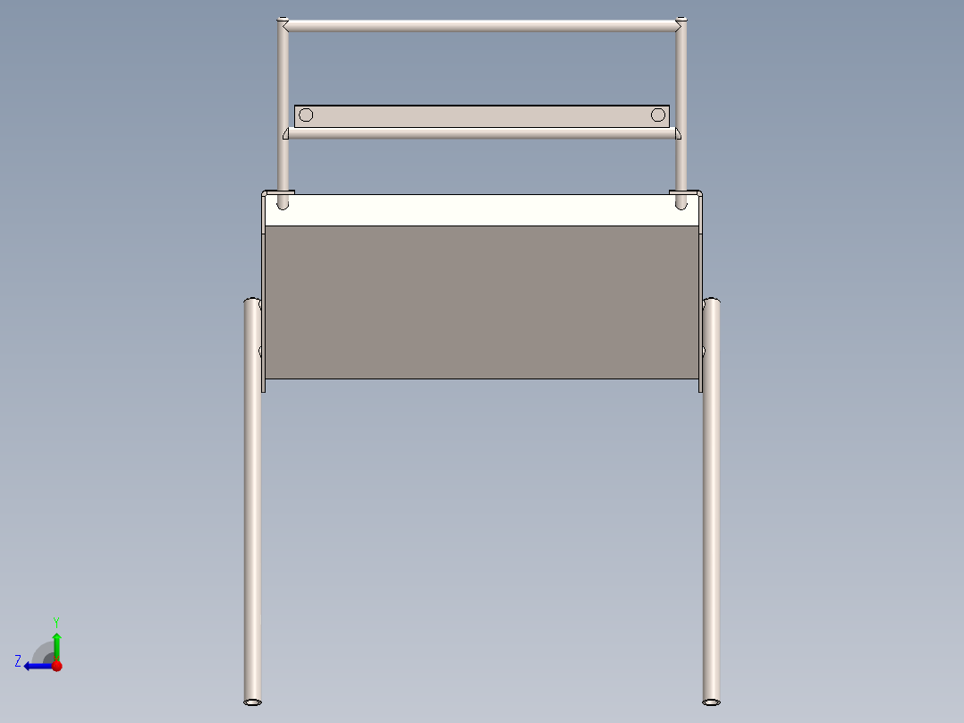 手提式简易烧烤架3D数模图纸 Solidworks设计右视图