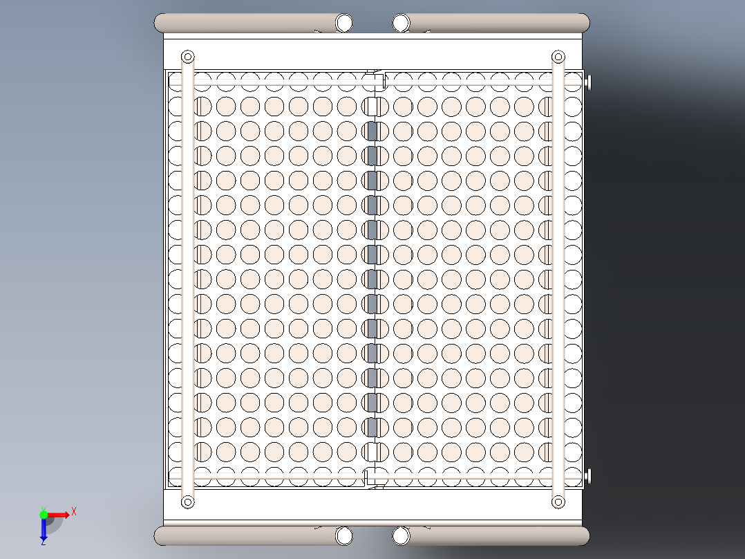 手提式简易烧烤架3D数模图纸 Solidworks设计俯视图