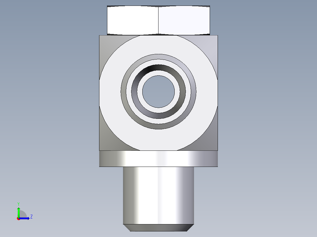 卡套式工业通用硬管接头EO_High_pressure_banjo_tee_TH08LRKDOMD71左视图