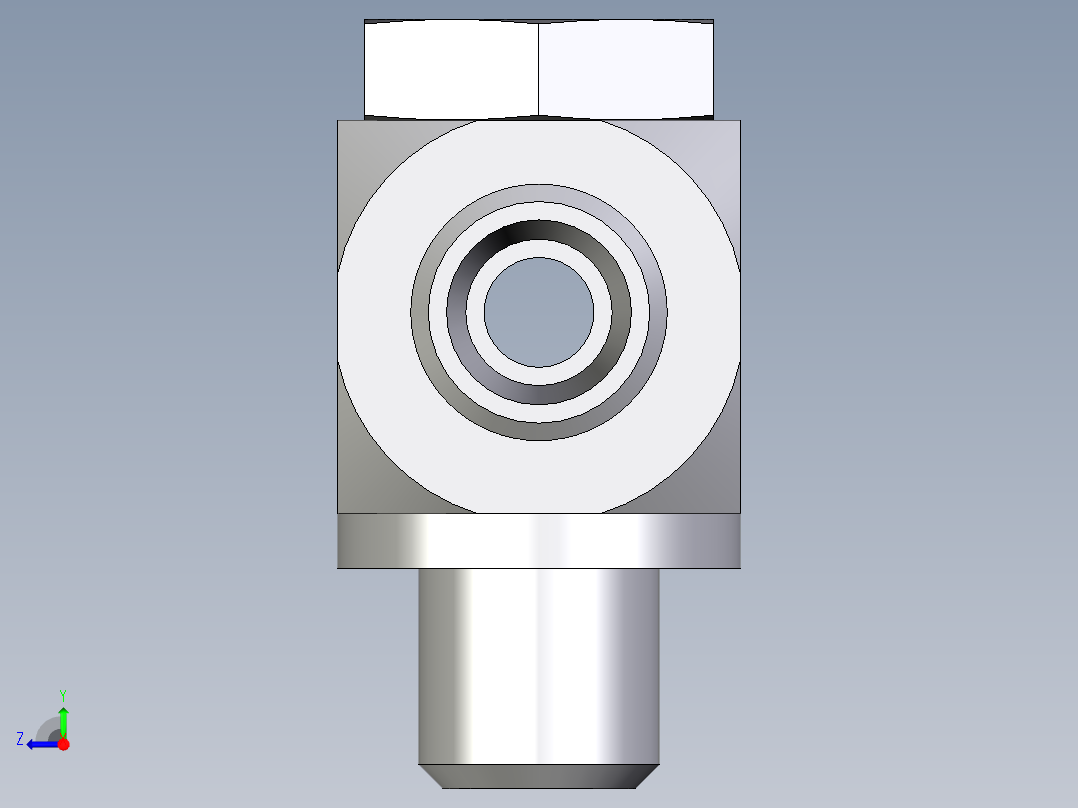 卡套式工业通用硬管接头EO_High_pressure_banjo_tee_TH08LRKDOMD71右视图