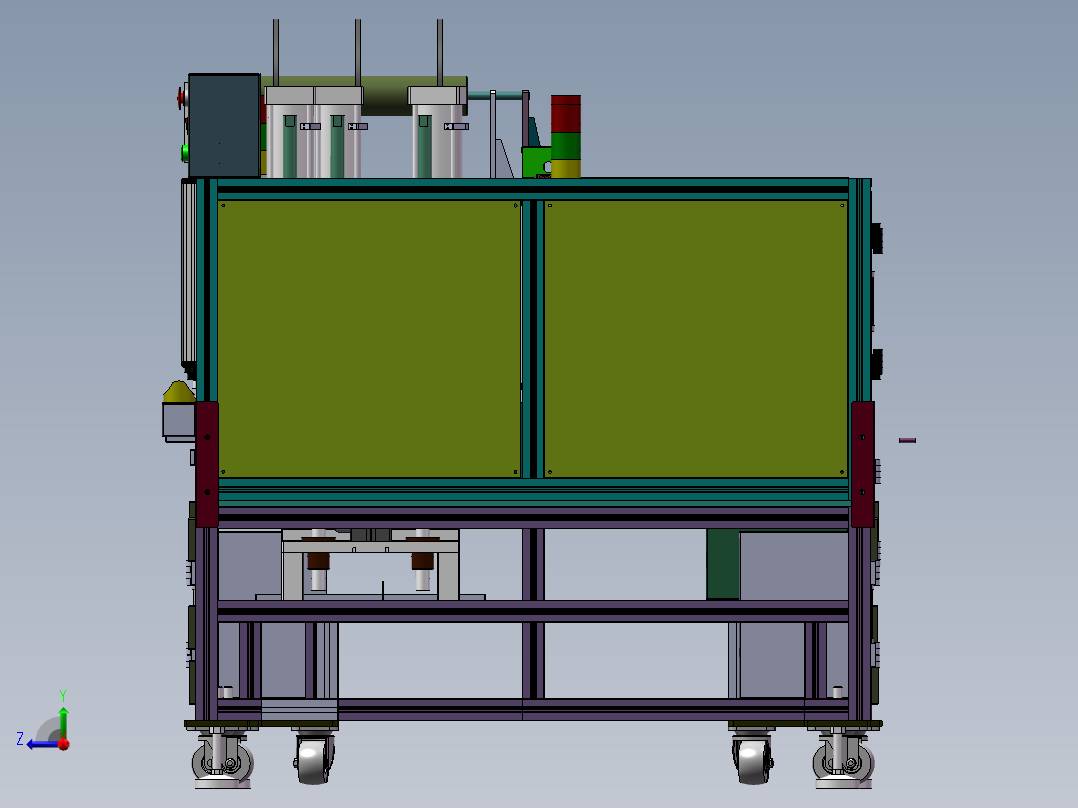 合资品牌汽车尾翼组装线（sw16可编辑+工程图+bom）右视图