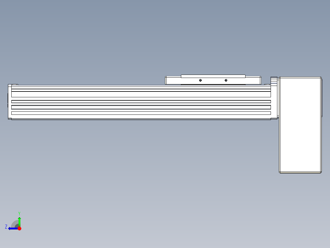 同步带全封闭直线模组TPA-HCB-110D-90-L200-LP-C-P40-N3右视图