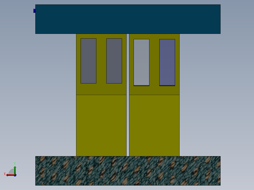 巴士车门公交车门后视图