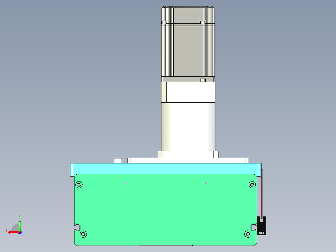 东锦齿条传动DH270G-L167-S1550-BU-减速机+750W后视图