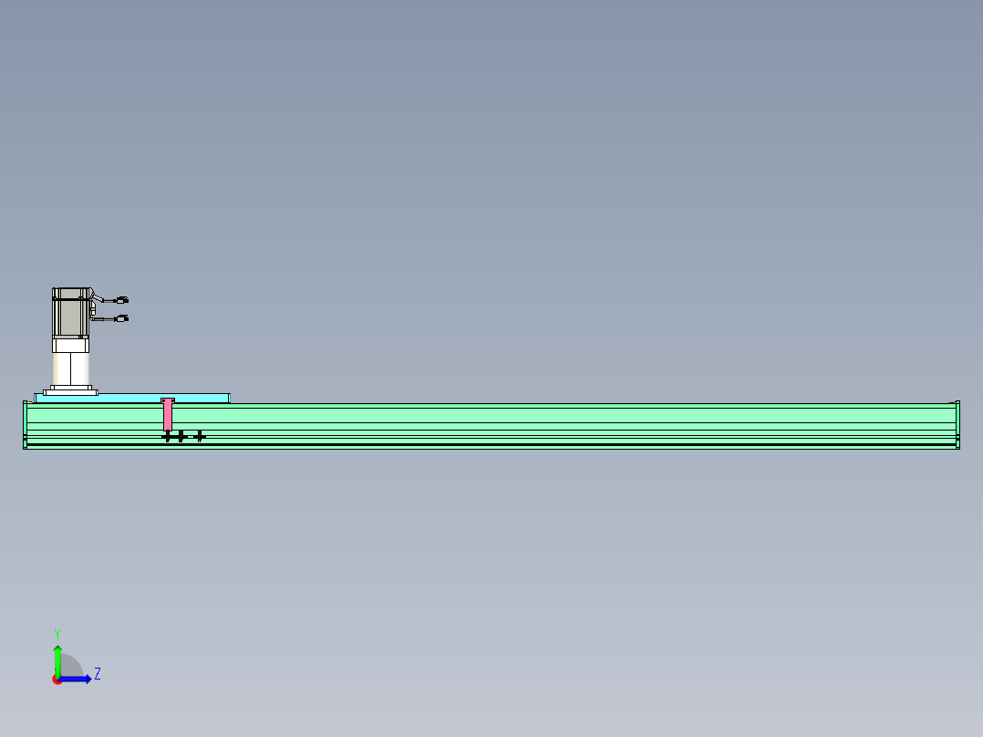 东锦齿条传动DH270G-L167-S1550-BU-减速机+750W左视图