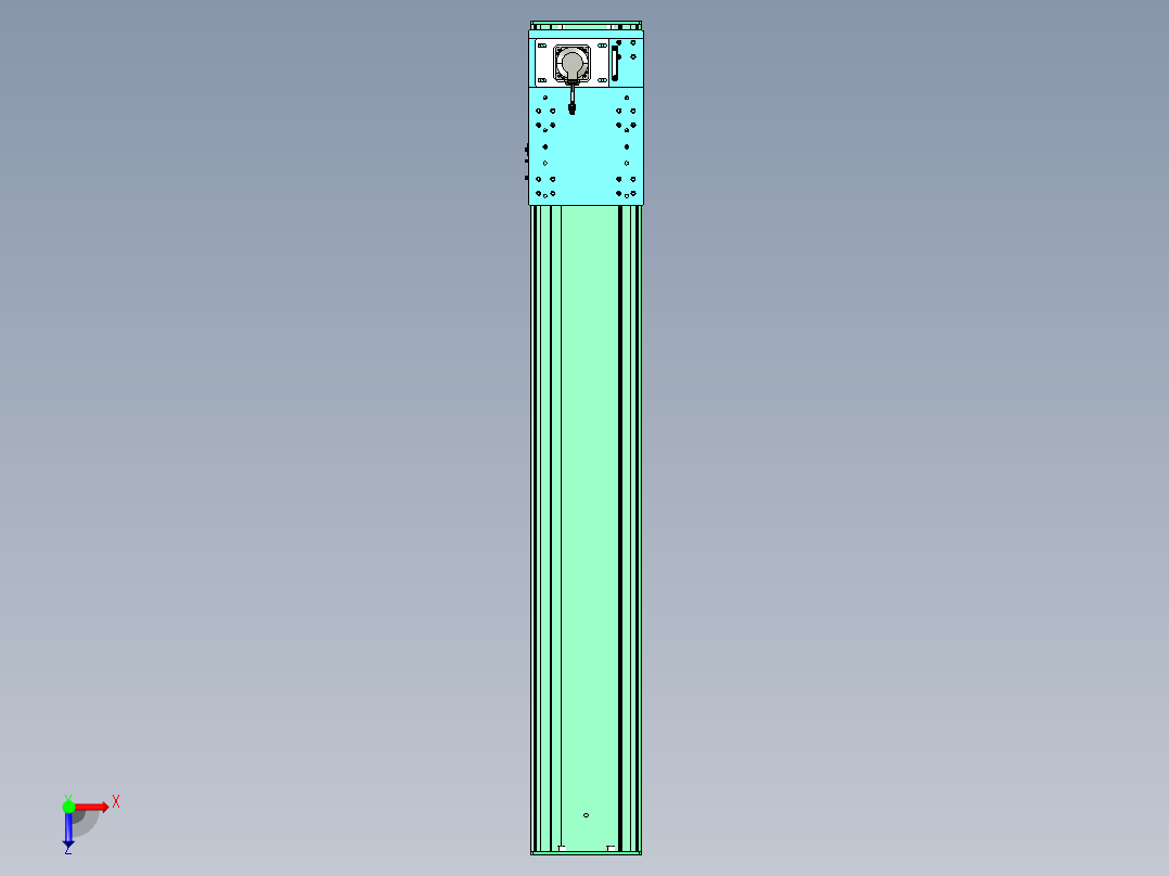 东锦齿条传动DH270G-L167-S1550-BU-减速机+750W俯视图