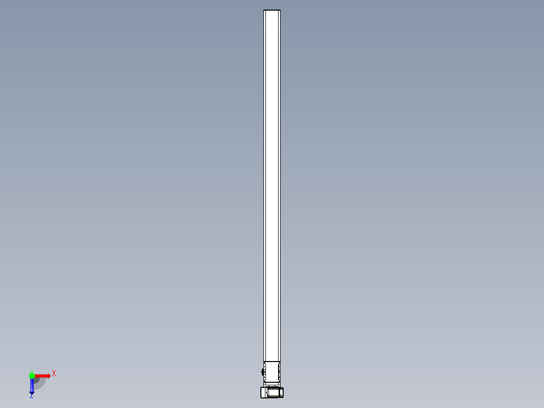 同步带全封闭直线模组TPA-HCB-105D-90-L2100-LU-Y-P20-N3俯视图