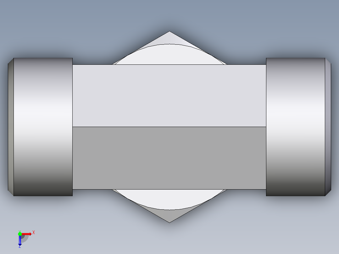 卡套式工业通用硬管接头EO_Assembled_adjustable_standpipe_branch_tee_EVT22LMOMD71俯视图