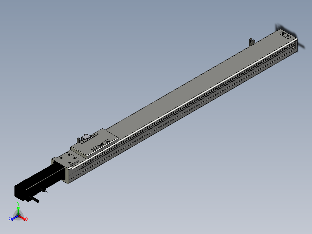 Toyo东佑达直线模组-ETH6-600-BC+煞車-反-M5正等轴测图