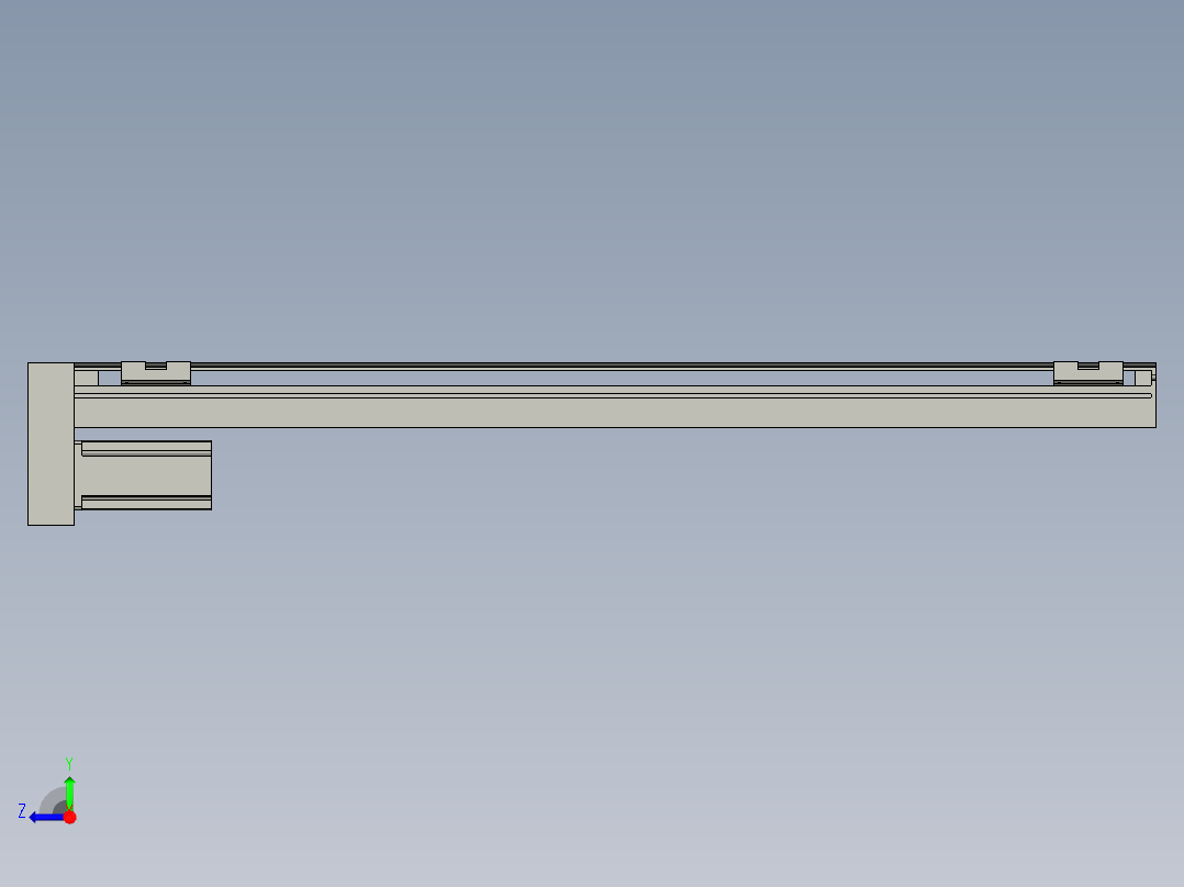 直线模组LHA6-S800-D-200W(16丝杆)设计图纸右视图