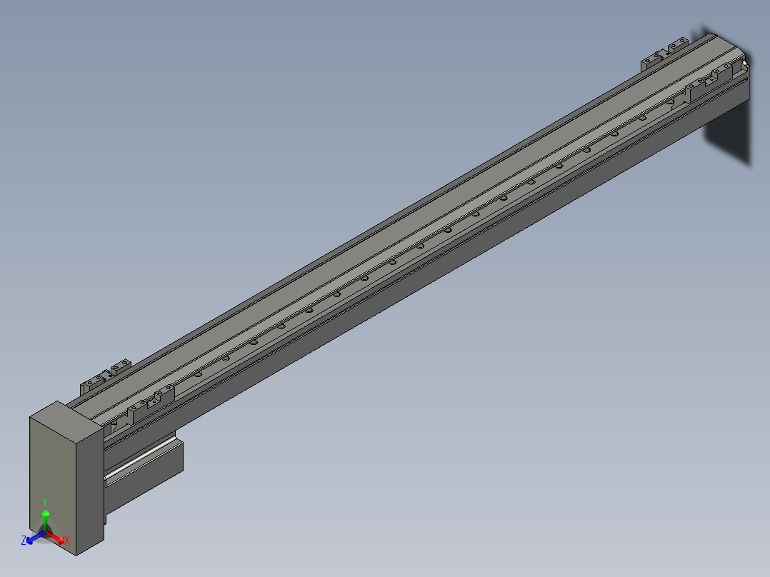 直线模组LHA6-S800-D-200W(16丝杆)设计图纸正等轴测图