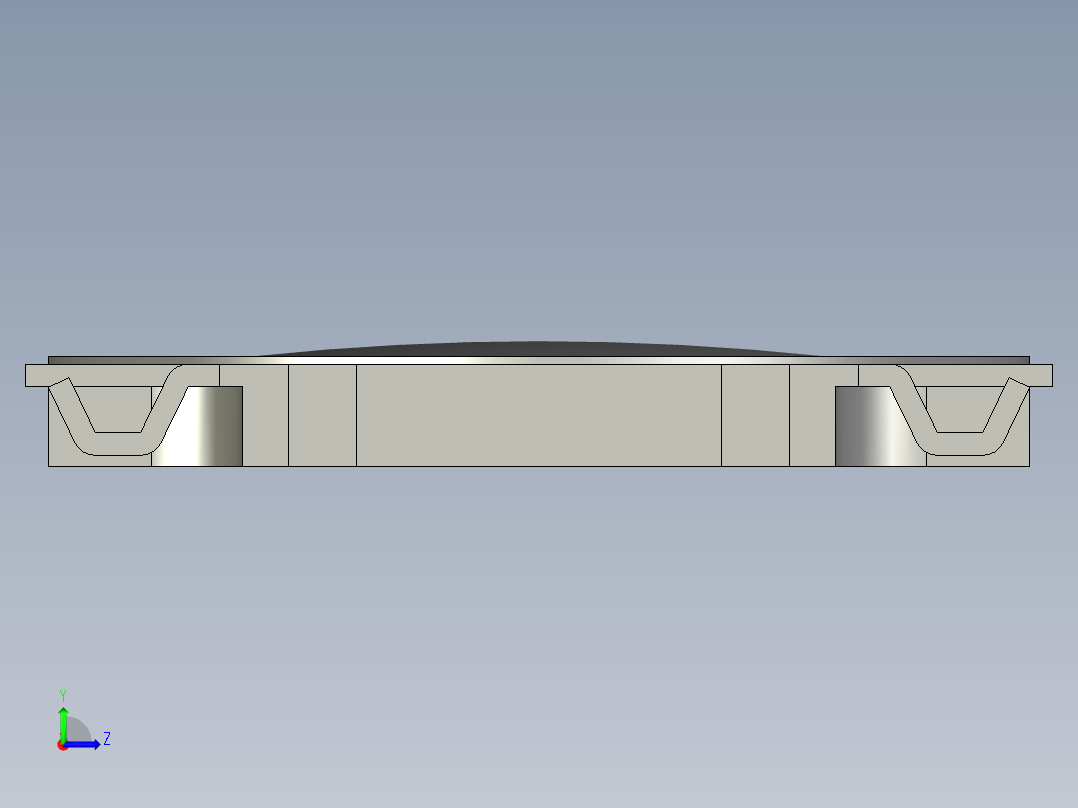 14.5毫米方形SMD轻触开关左视图