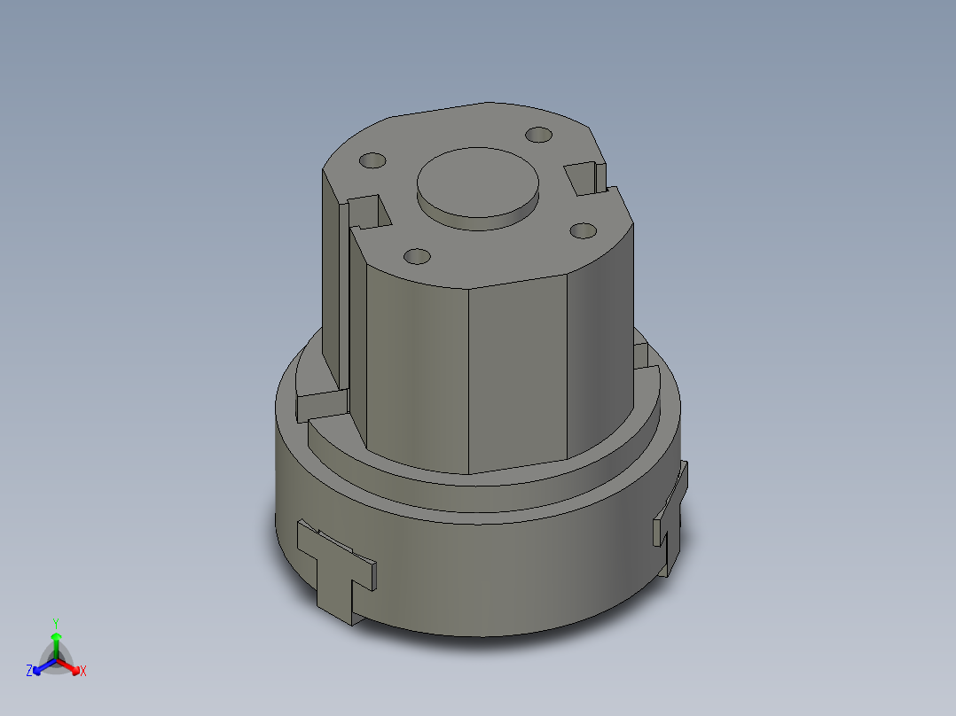 普通气爪PH02-20B正等轴测图