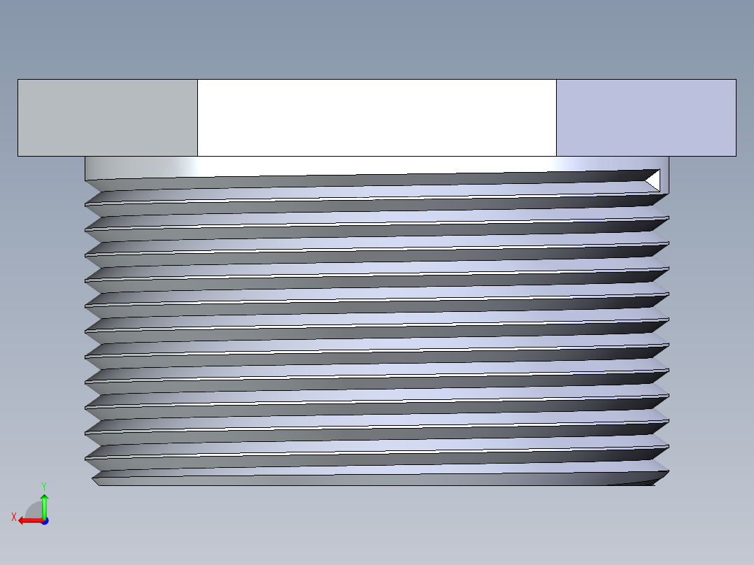 聚氯乙烯配件22-Sch80_Plug_MPT_850-025_2.5in后视图