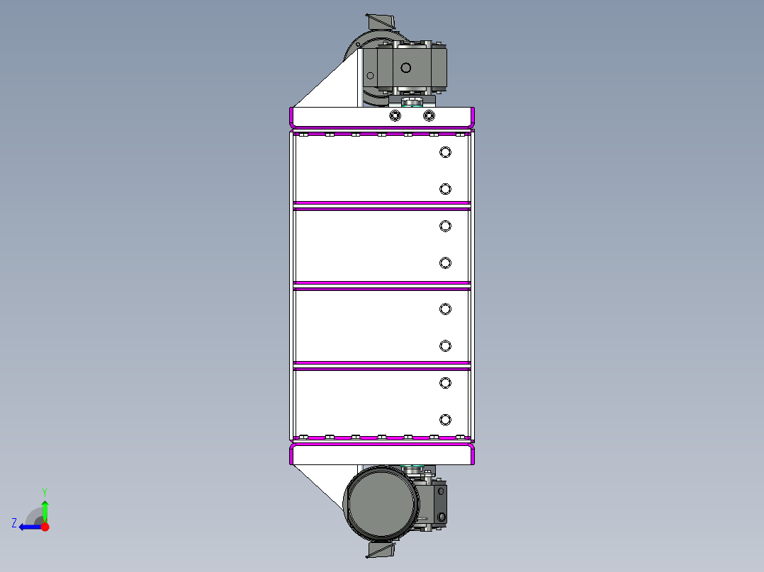 工业粉碎机右视图