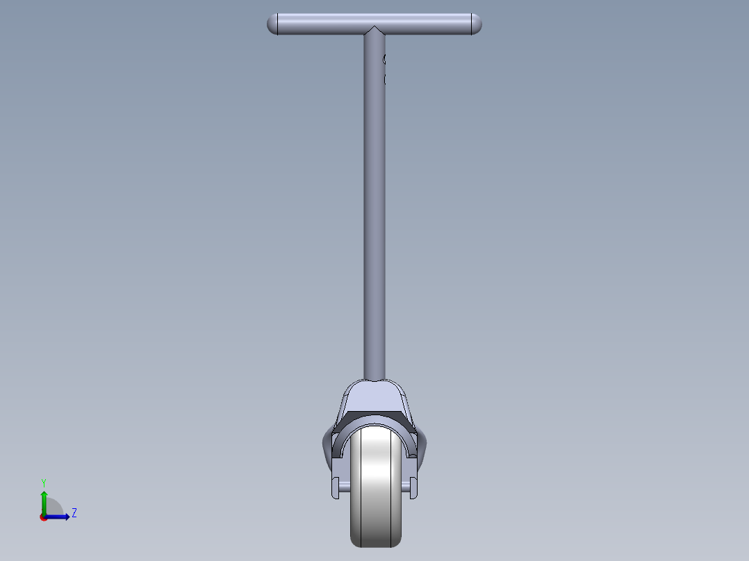 踏板车模型左视图