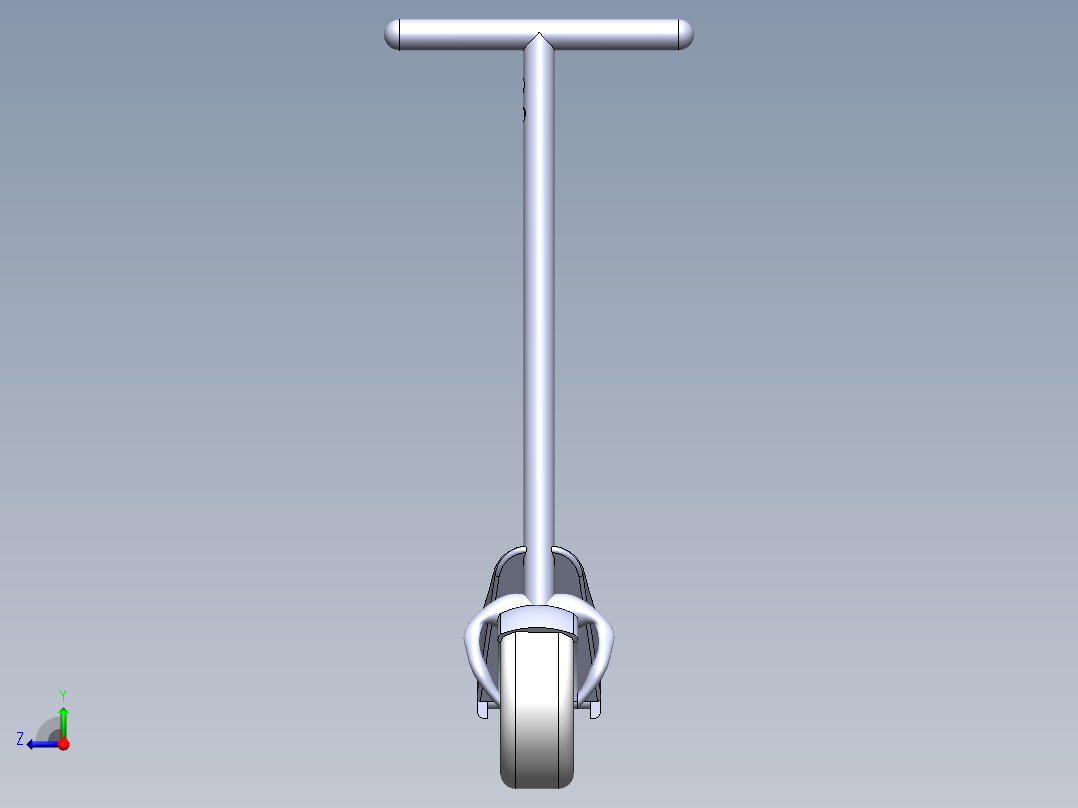 踏板车模型右视图