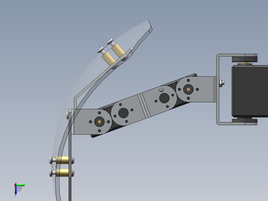 六足球型机器人（sw15可编辑+工程图+源码全套)主视图