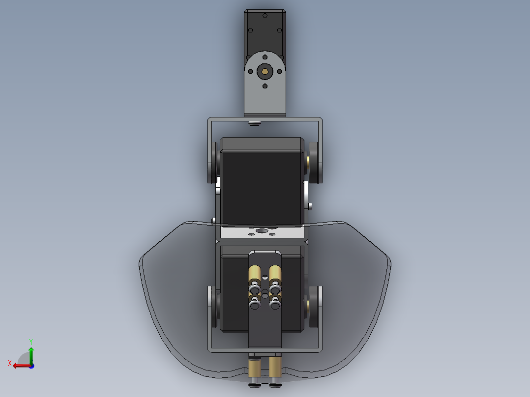 六足球型机器人（sw15可编辑+工程图+源码全套)后视图