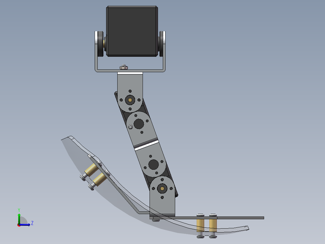 六足球型机器人（sw15可编辑+工程图+源码全套)左视图