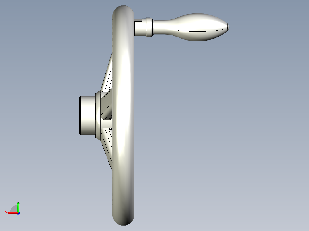 塑膠手輪NRP,RP-3D多系列多零件图纸模型后视图