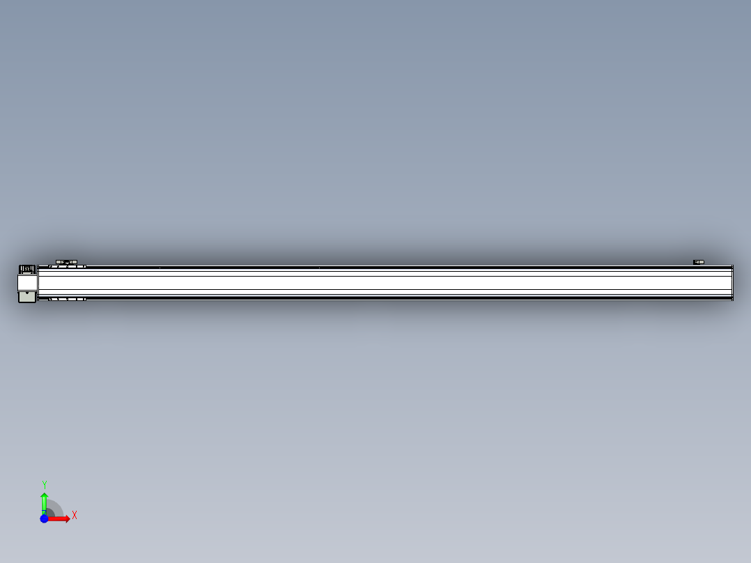 同步带滑台-半封闭B13H-L45-S2350-LD-P40-D3前视图