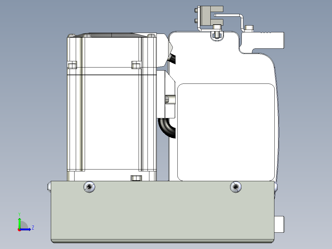 同步带滑台-半封闭B13H-L45-S2350-LD-P40-D3左视图
