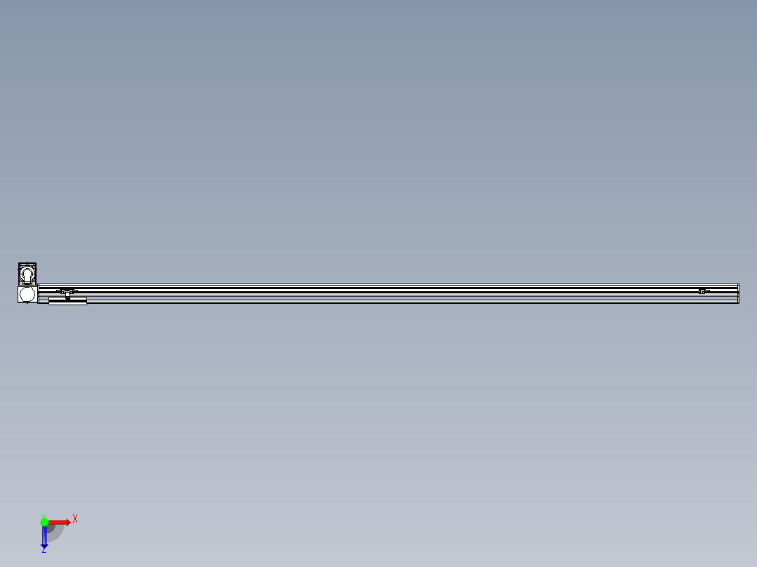 同步带滑台-半封闭B13H-L45-S2350-LD-P40-D3俯视图