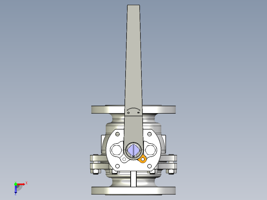 管道手动球阀-水管开关阀-手动阀门md52c150dn80-1俯视图