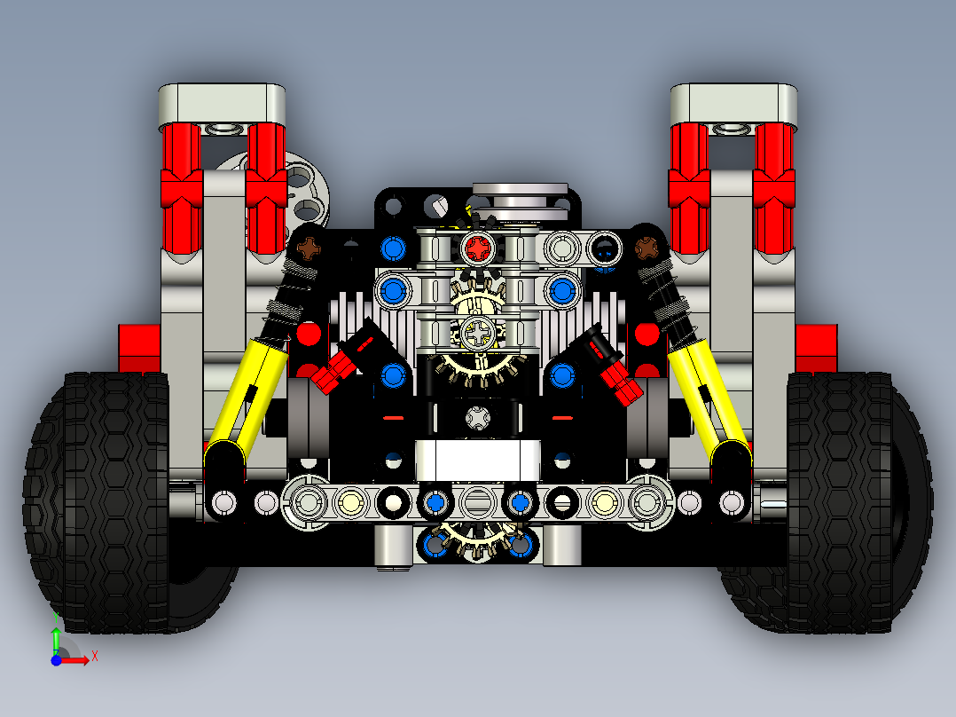 lego-technic-42063-anniversary.6-乐高玩具赛车前视图