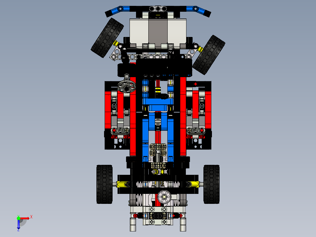 lego-technic-42063-anniversary.6-乐高玩具赛车俯视图