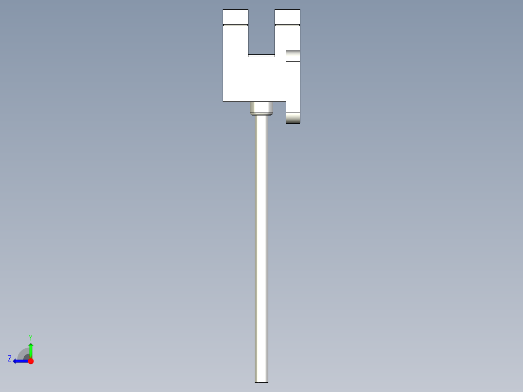 槽型光电传感器LU-R45_3D右视图