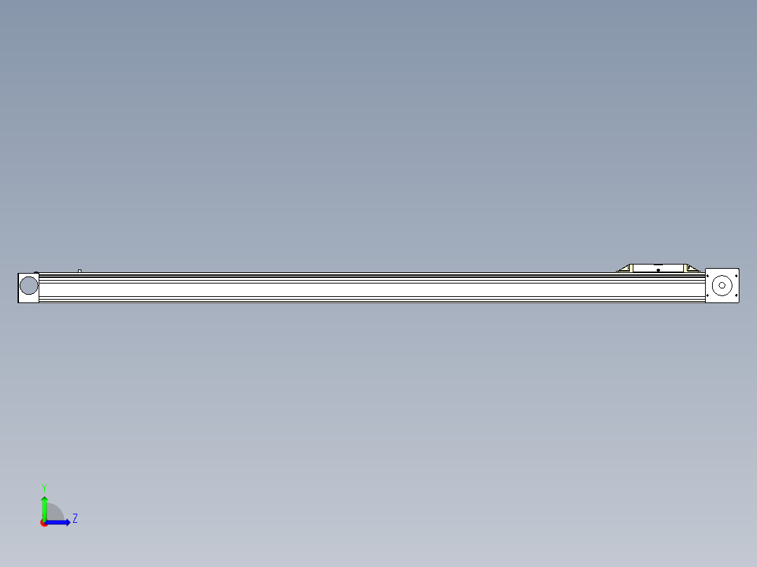 Toyo东佑达直线模组-M80M-S-X102-1350-L-P40-C4左视图