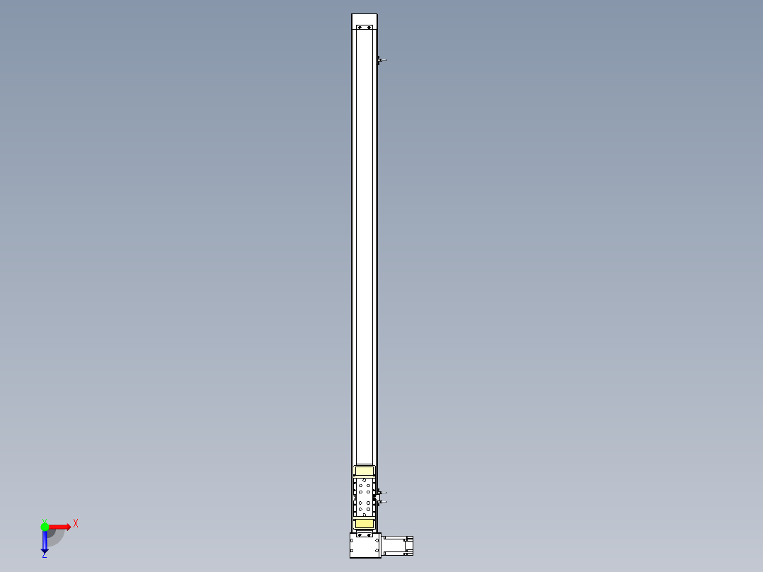 Toyo东佑达直线模组-M80M-S-X102-1350-L-P40-C4俯视图