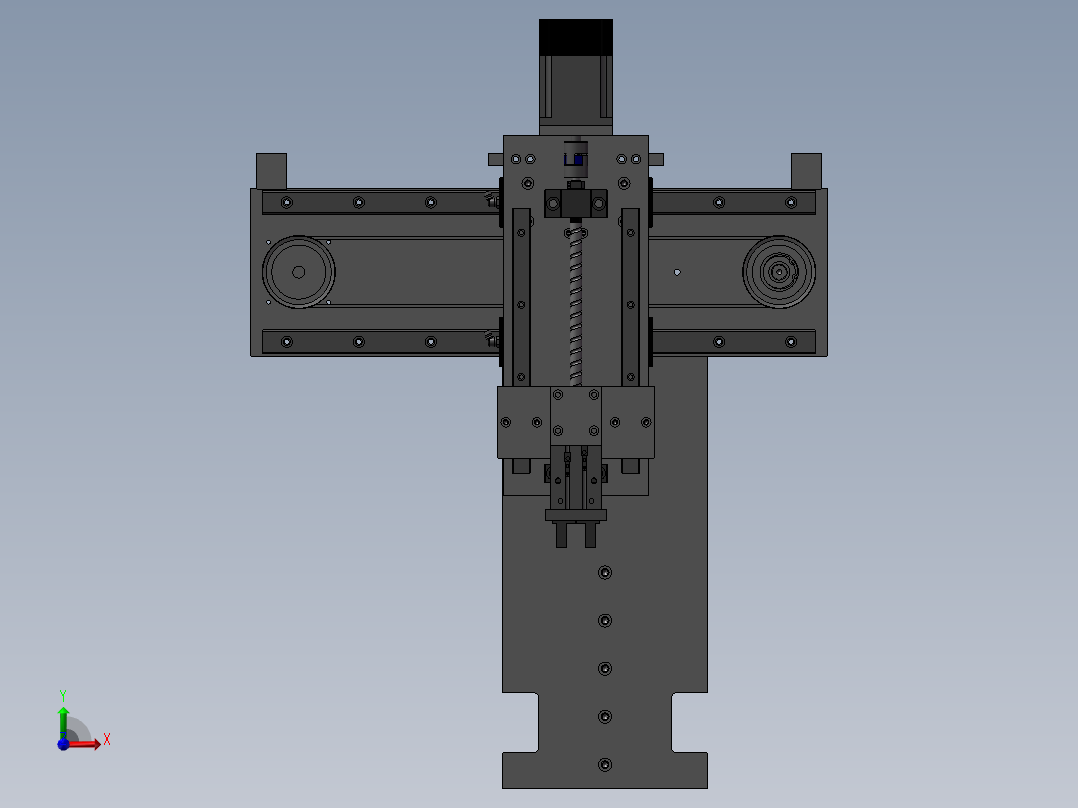 2轴二坐标拾放机械手前视图