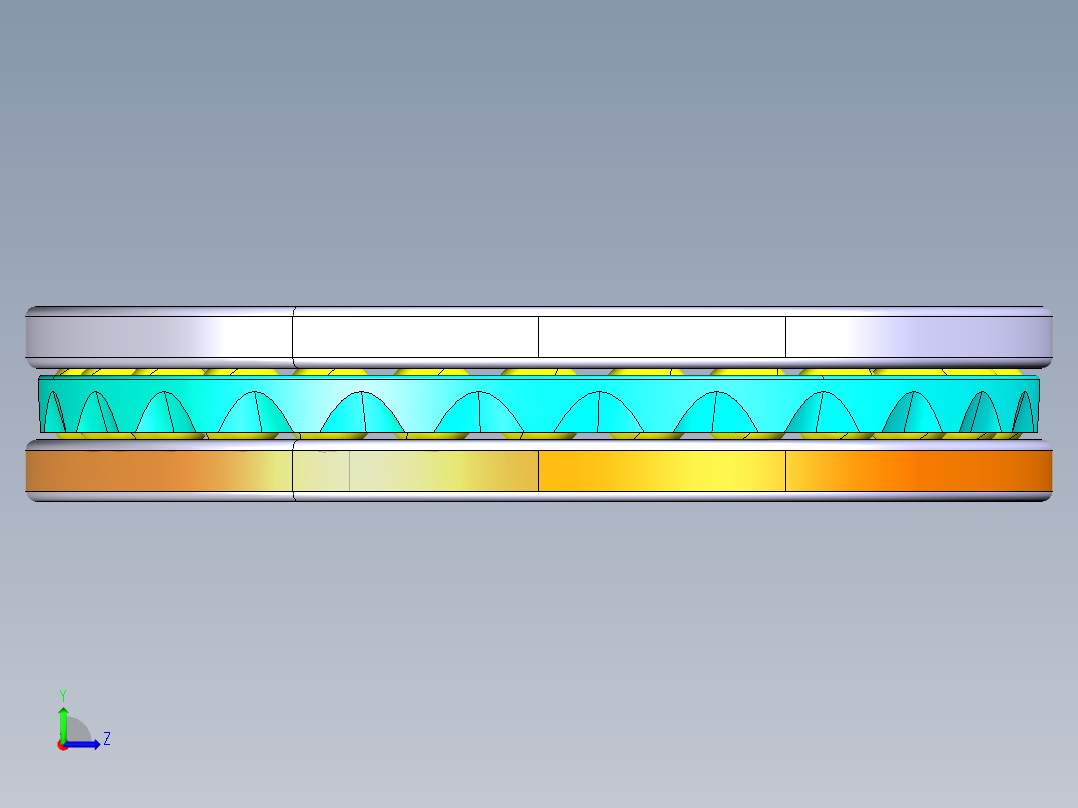 平面推力球轴承51115左视图