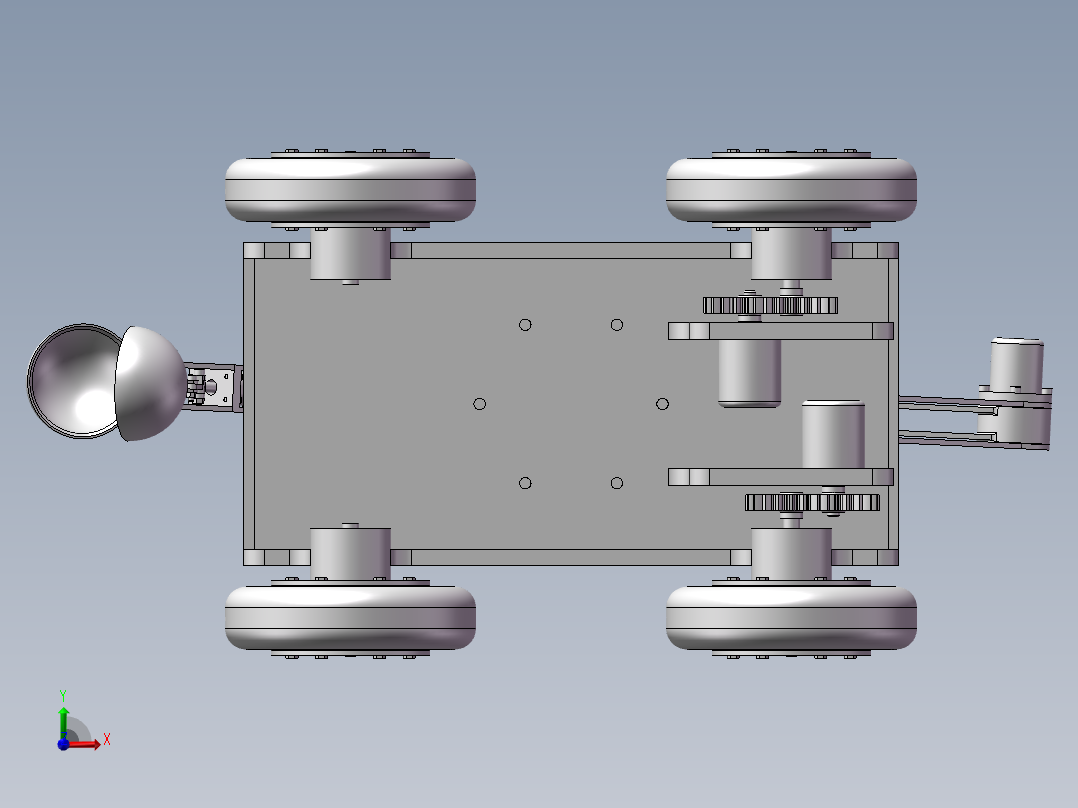 桃子采摘自动装置设计及仿真-采摘机械手前视图