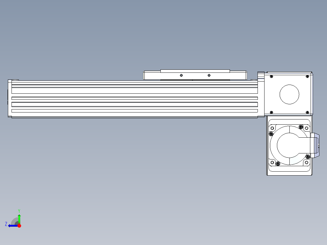 同步带全封闭直线模组TPA-HCB-110D-90-L150-RP-C-P40-N3右视图
