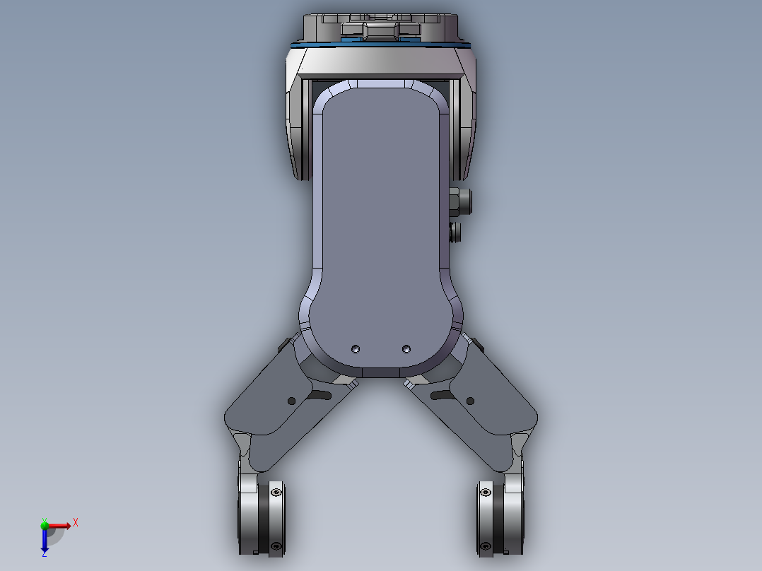 双爪机械手（专用）（需要特征识别）俯视图