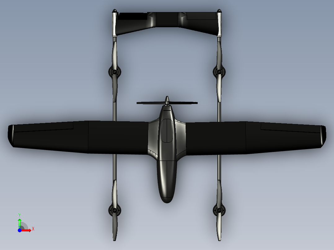 垂直起降轰炸机前视图