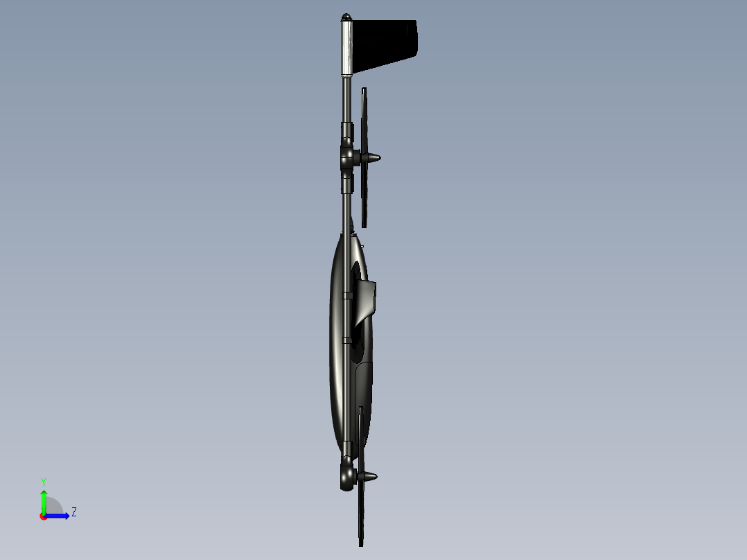 垂直起降轰炸机左视图