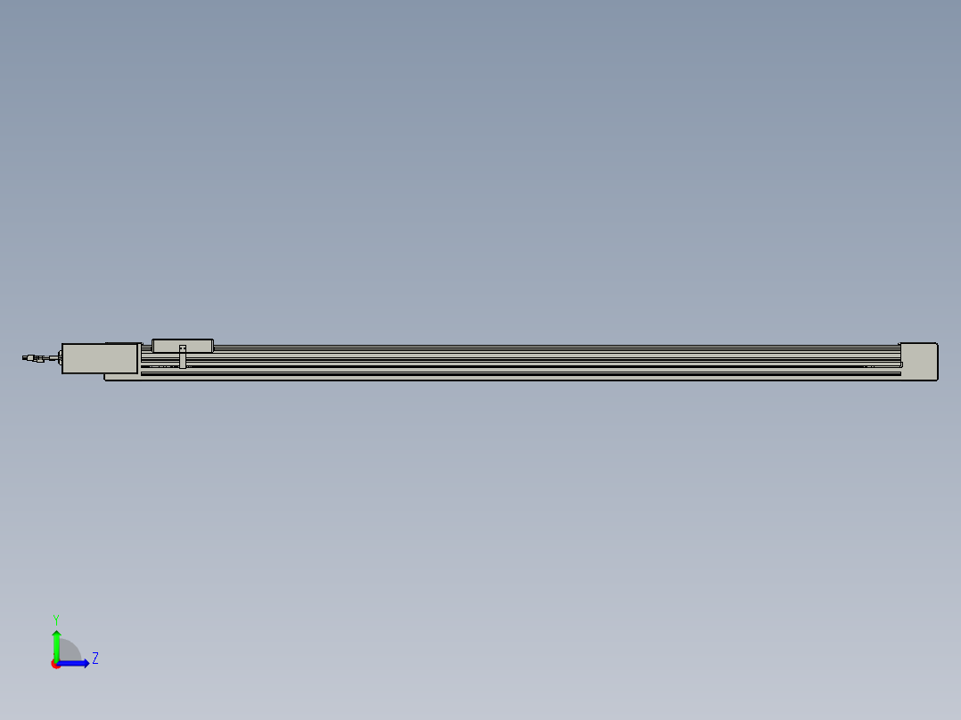 威洛博直线电机模组EB6-L70-S1450-BL-P40-MS3左视图