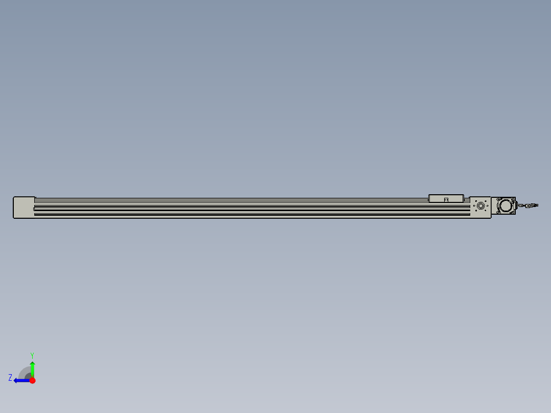 威洛博直线电机模组EB6-L70-S1450-BL-P40-MS3右视图